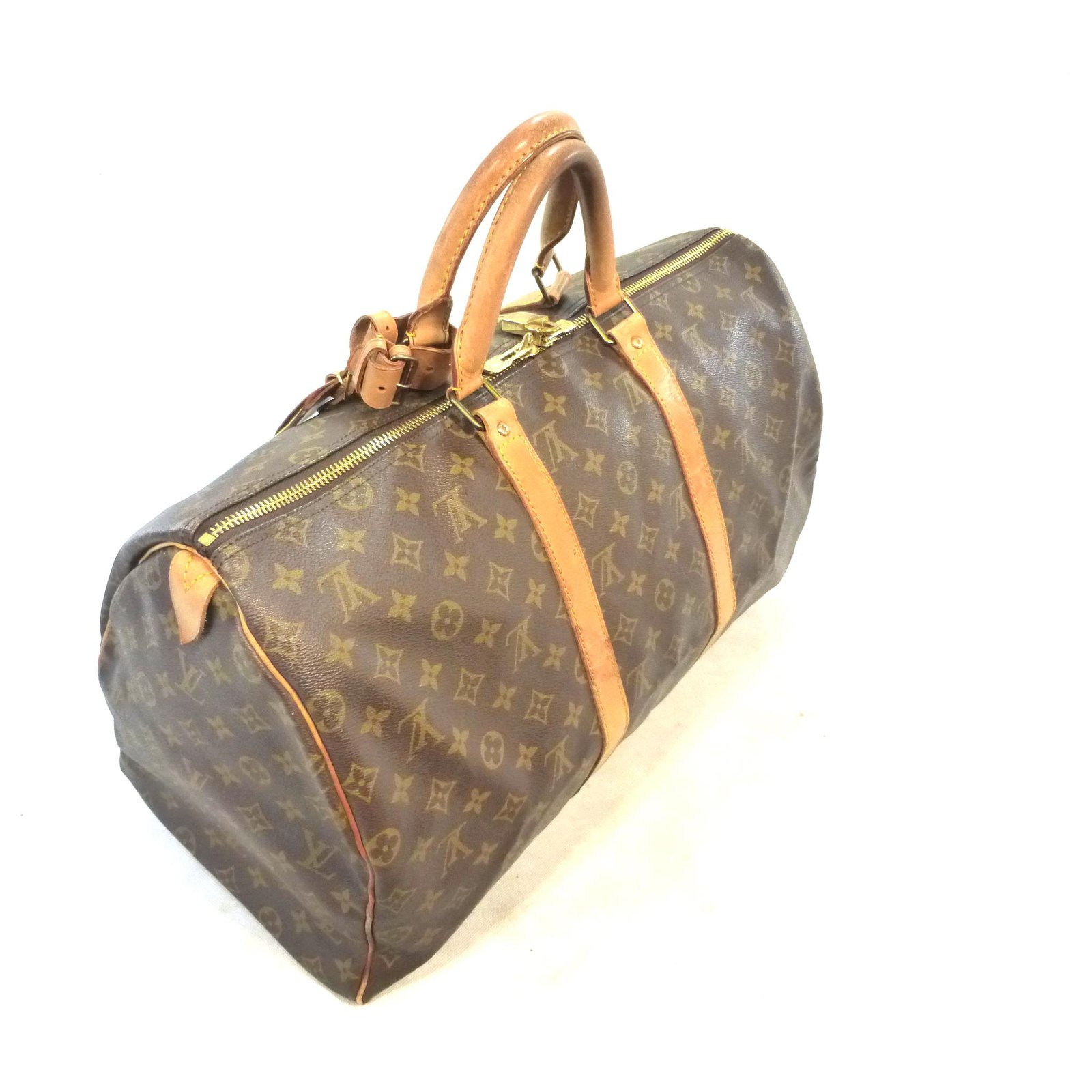 Louis Vuitton keepall 50 Monogram Brown Leather ref.250692 - Joli Closet