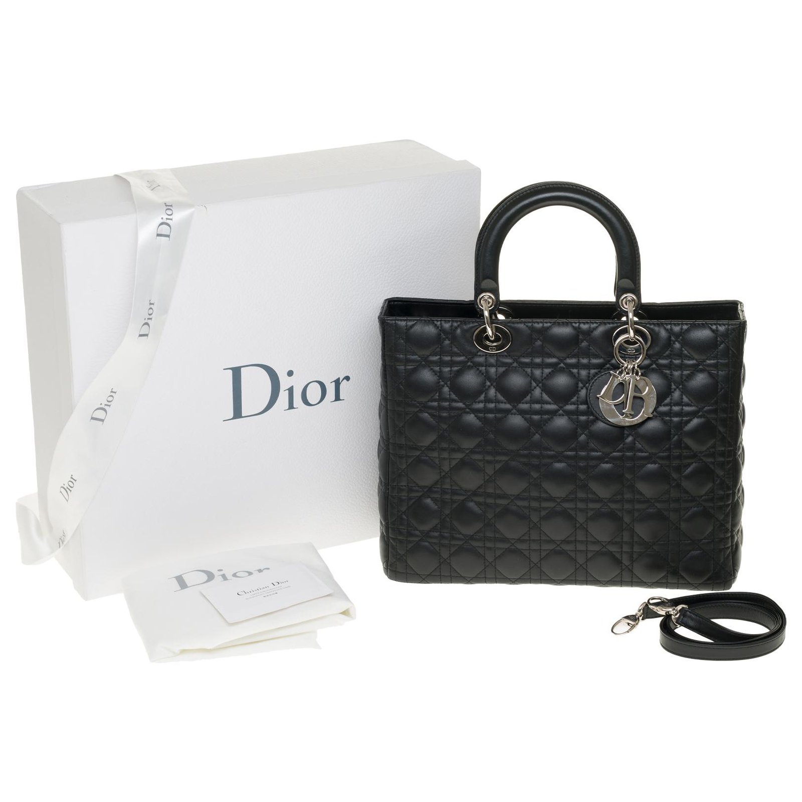 Splendid Christian Dior Lady Dior large model (GM) with black