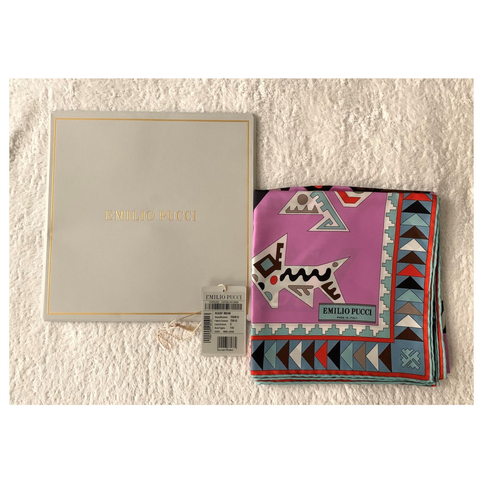 Emilio Pucci Printed silk foulard re-edition ARCHIVIO Multiple colors  ref.251215 - Joli Closet