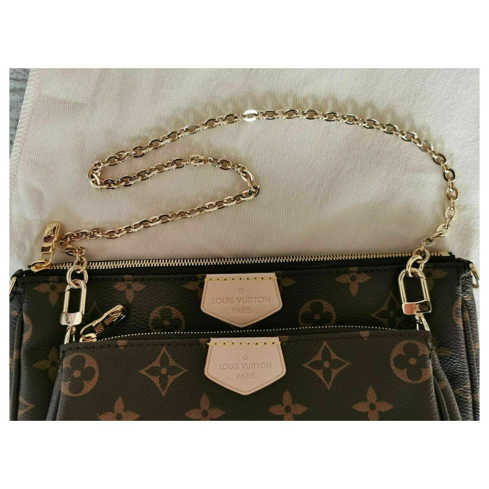 Multi pochette accessoires cloth crossbody bag Louis Vuitton Pink in Cloth  - 24984344