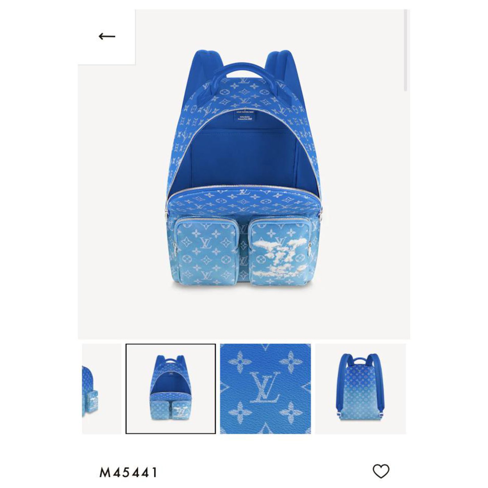 Louis Vuitton Multipocket backpack Blue Cloth ref.210465 - Joli Closet