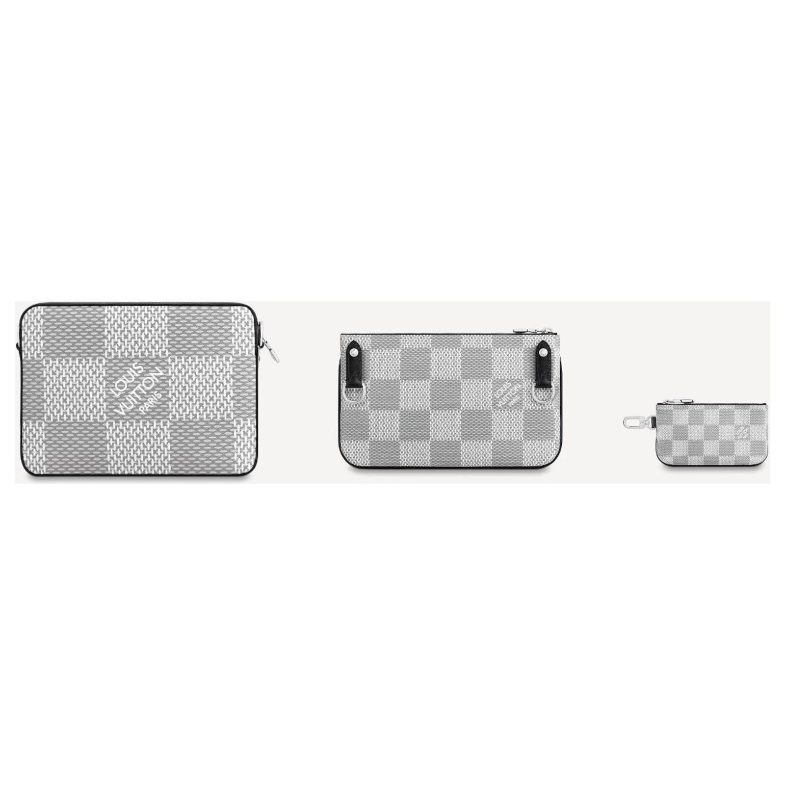 White Louis Vuitton Monogram Double Flat Messenger Crossbody Bag – Designer  Revival