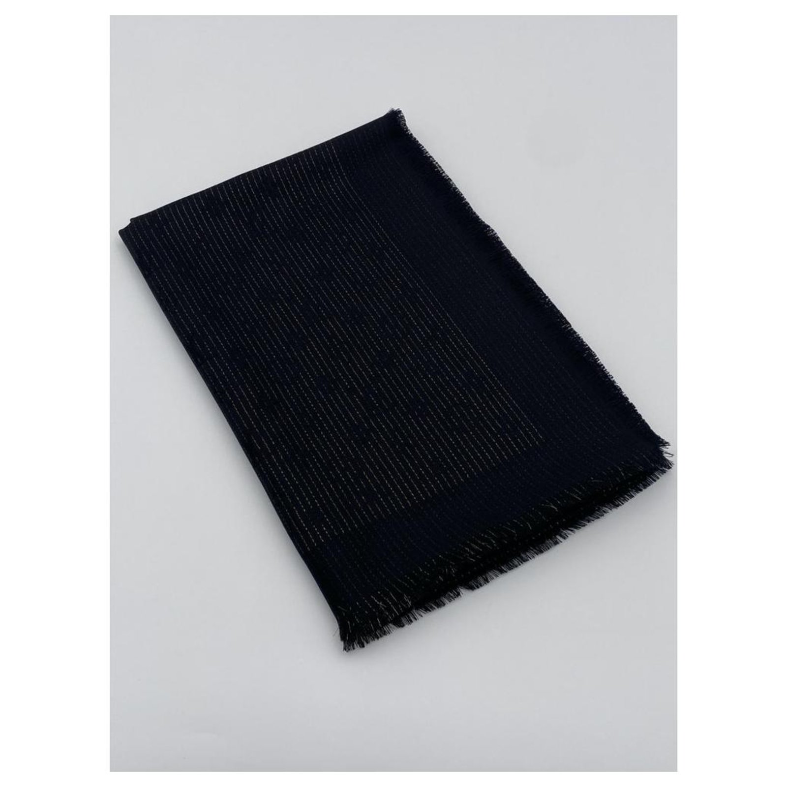 Louis Vuitton, Accessories, Louis Vuitton Monogram Shawl Black Lurex  M7523