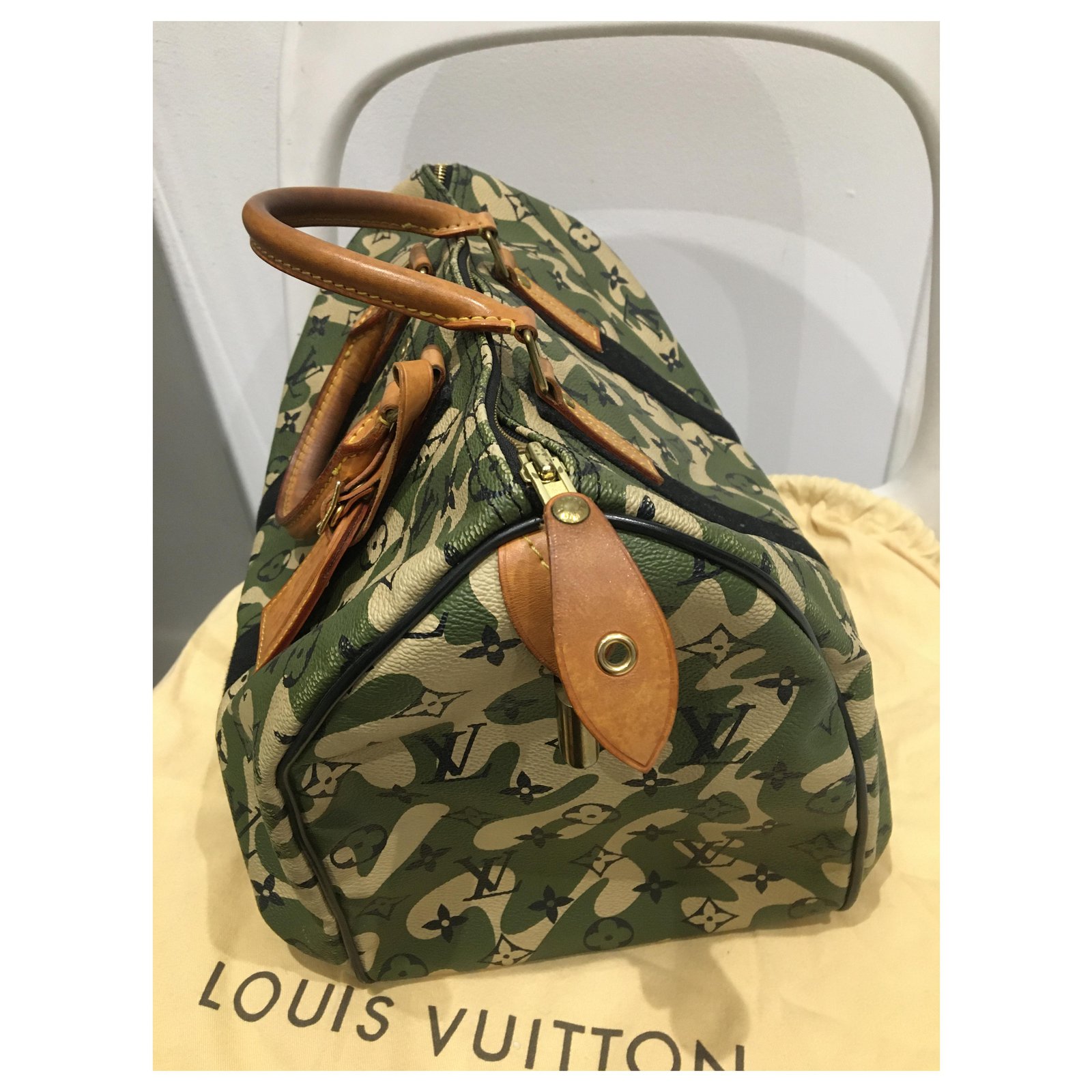 Louis Vuitton Takashi Murakami Camouflaged 35 speedy, Luxury, Bags