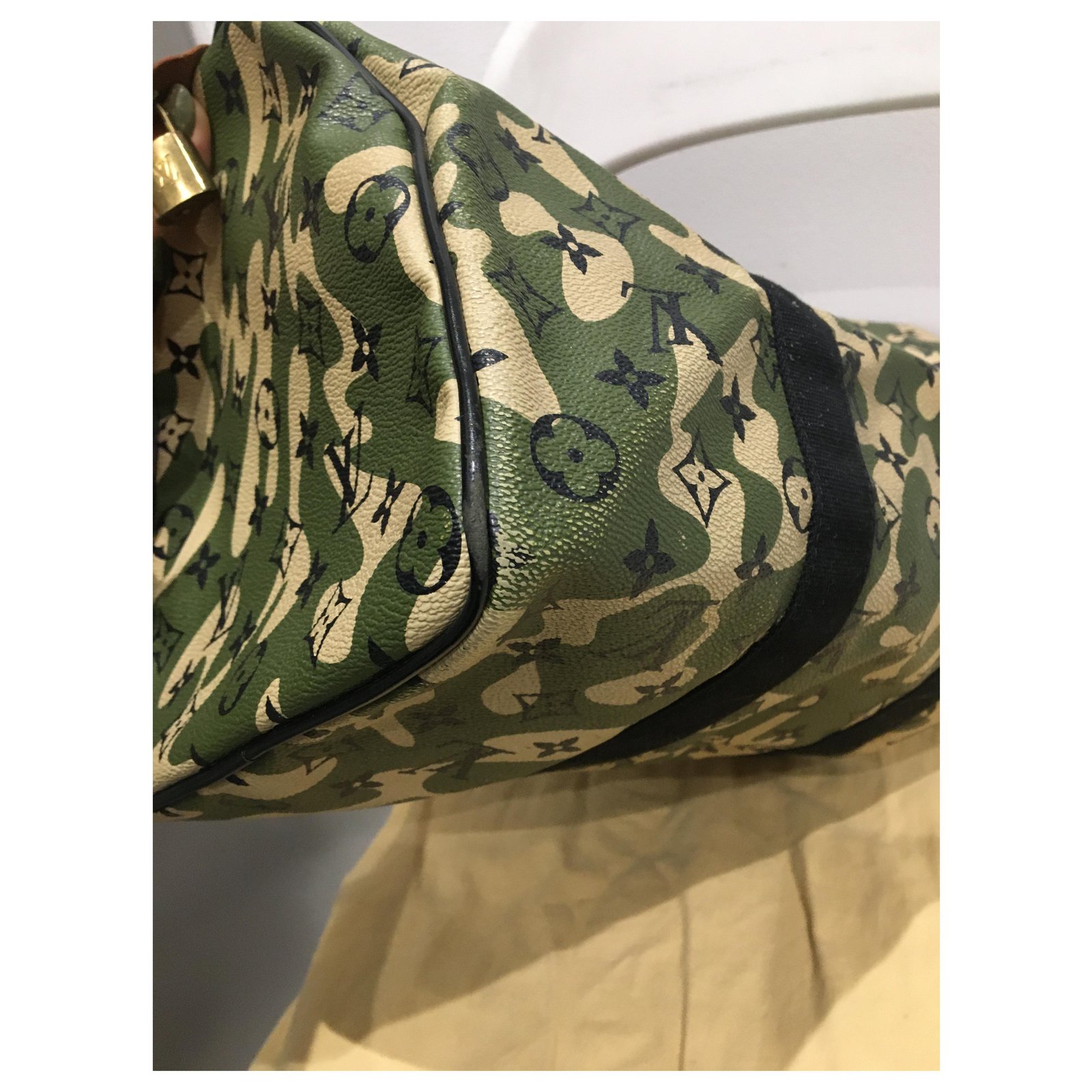 Louis Vuitton Monogramouflage Murakami Speedy 35 Khaki Cloth ref