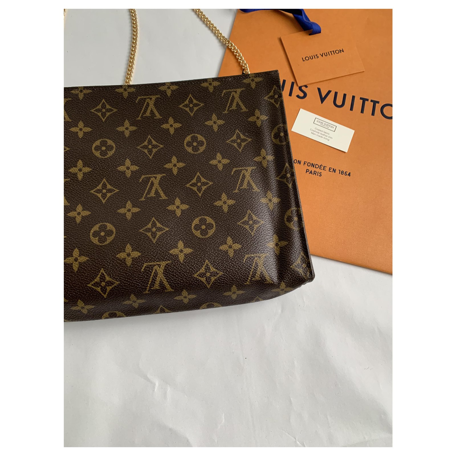 Louis Vuitton Pochette 26 Brown Cloth ref.253112 - Joli Closet