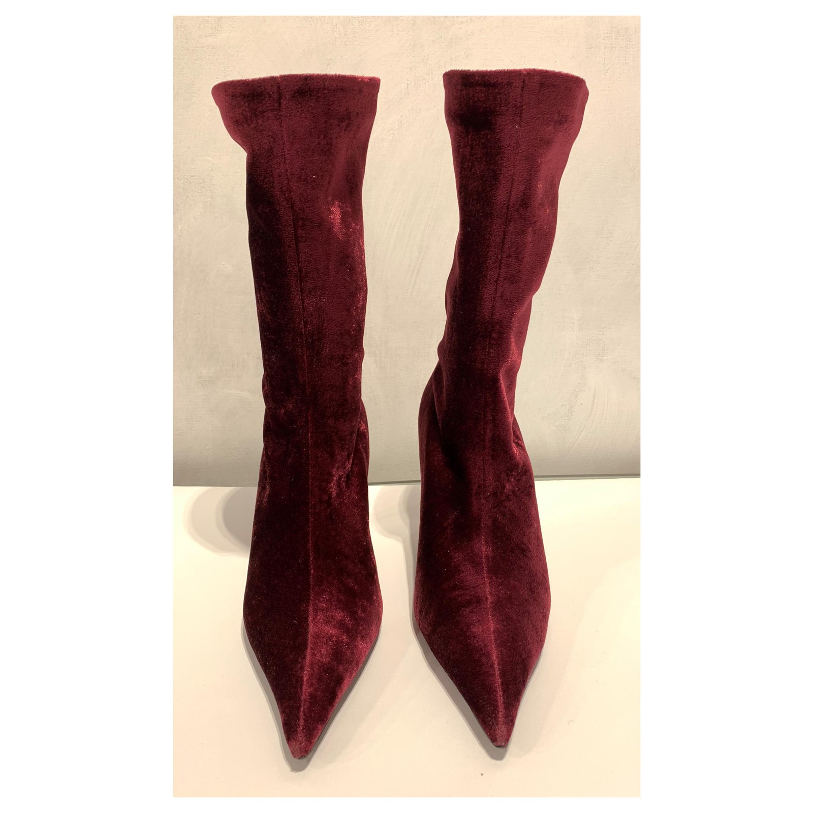 Balenciaga Velvet Printed Sock Boots  ShopStyle