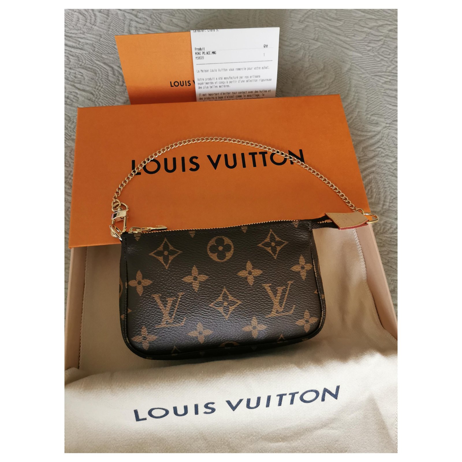 LOUIS VUITTON Mini Noe Rococo M40322 Gold Collection Line RE0119