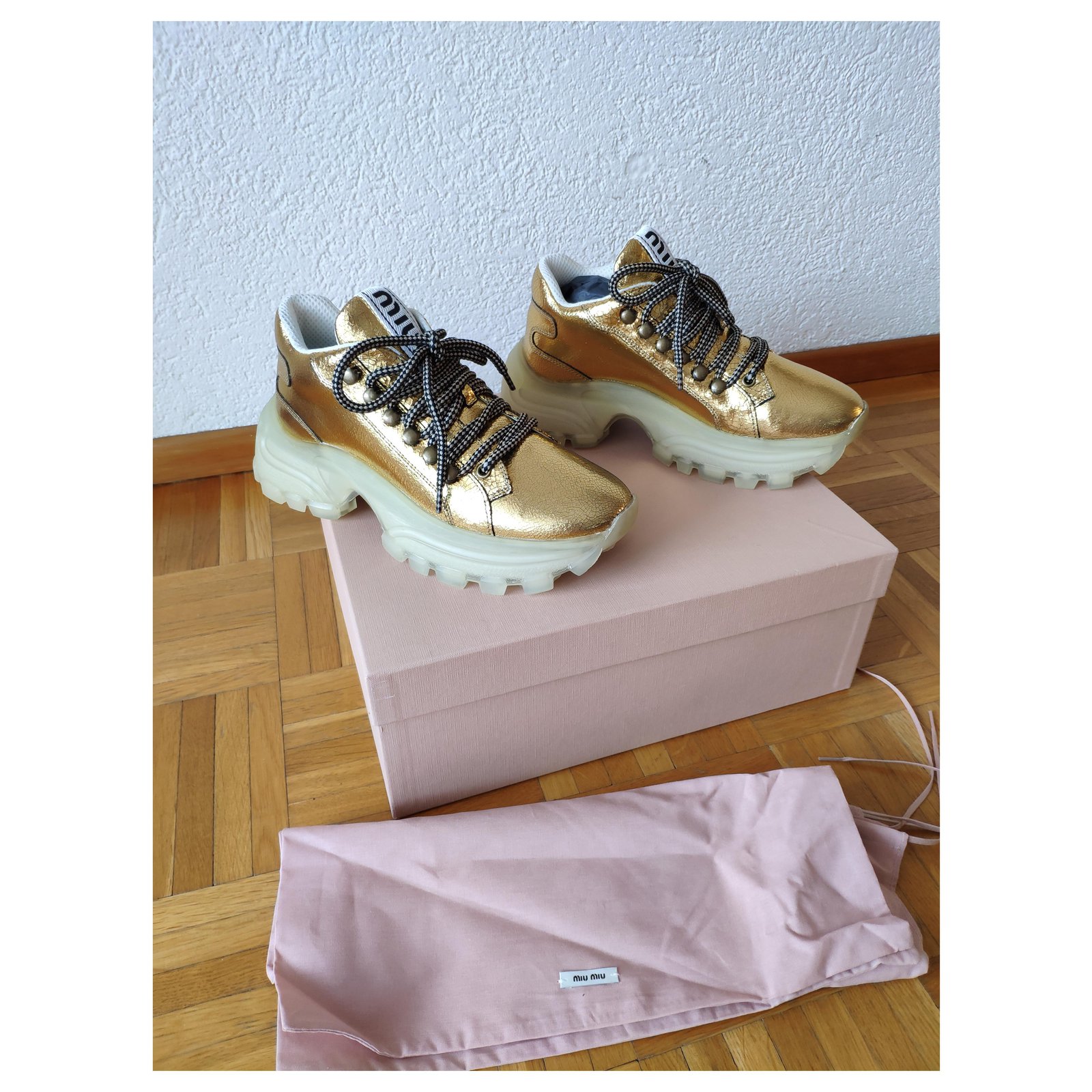 perforated glitter sneakers | Miu Miu | Eraldo.com