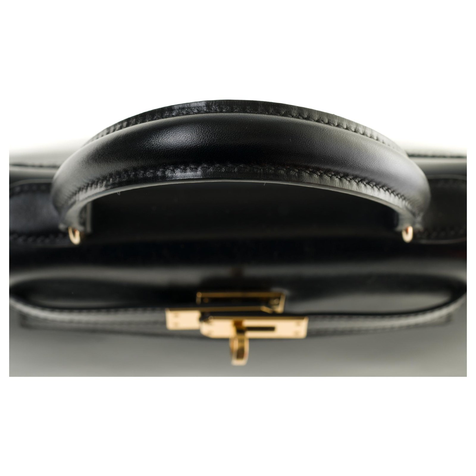 Hermès Kelly Mini 20 cm Box Black Leather ref.55883 - Joli Closet