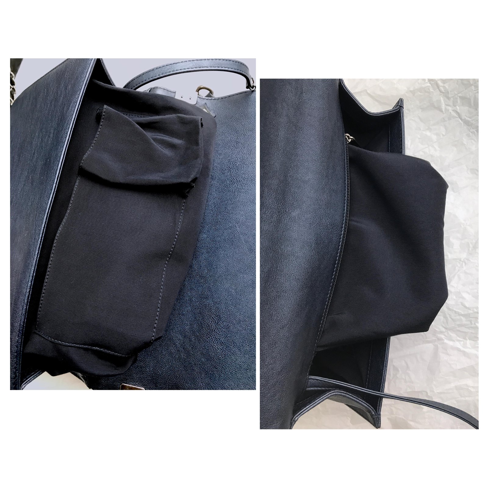 Chanel Boy Bag in Navy Calf Caviar Blue Navy blue Dark blue Leather ref. 253916 - Joli Closet