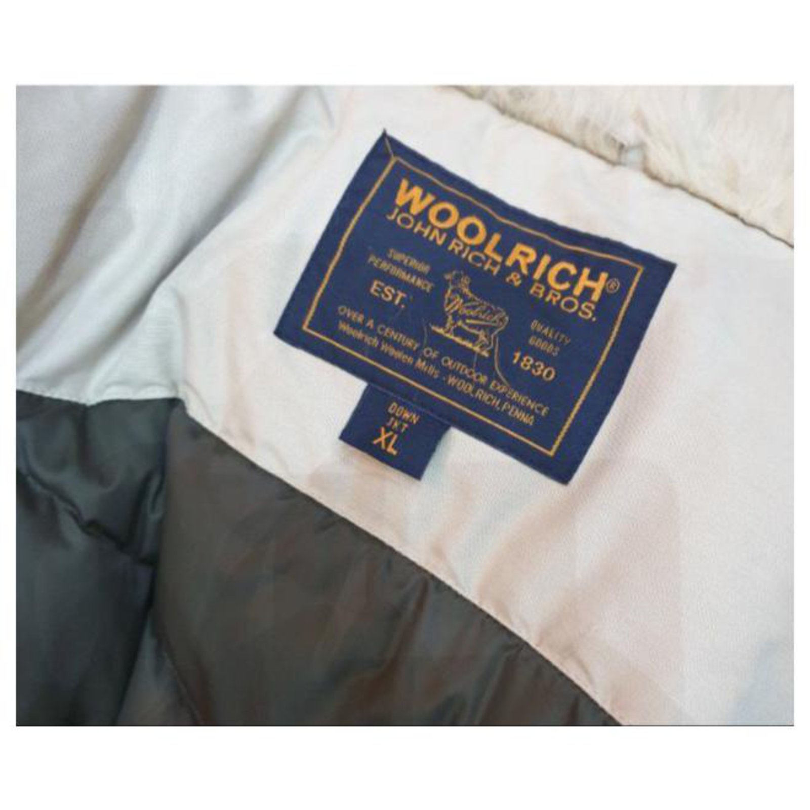 Woolrich Boulder down jacket parka White Cotton Polyester Fur