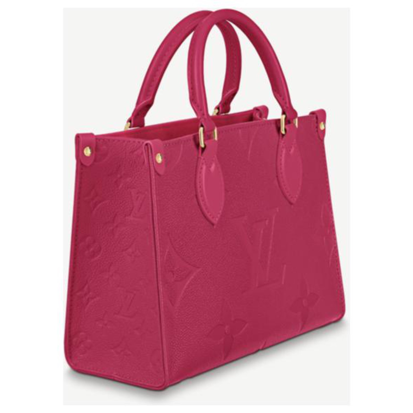 Onthego cloth handbag Louis Vuitton Pink in Cloth - 18699314