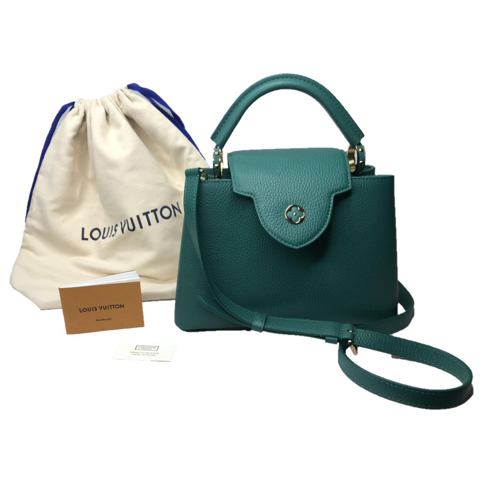 Louis Vuitton Green Taurillon Capucines BB QJB0873SG2000