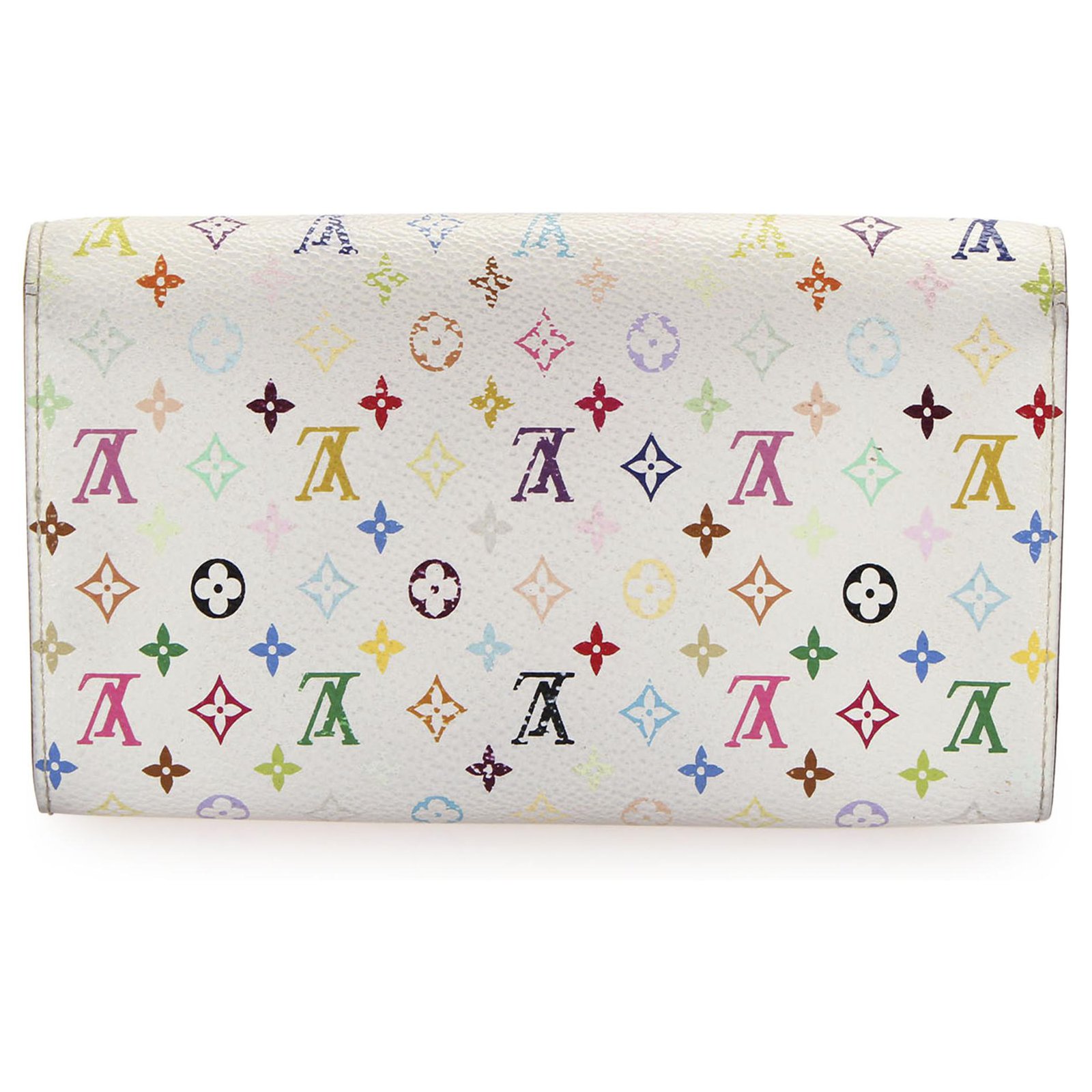 Louis Vuitton White Monogram Multicolor Sarah Long Wallet Multiple colors  Cloth ref.254483 - Joli Closet