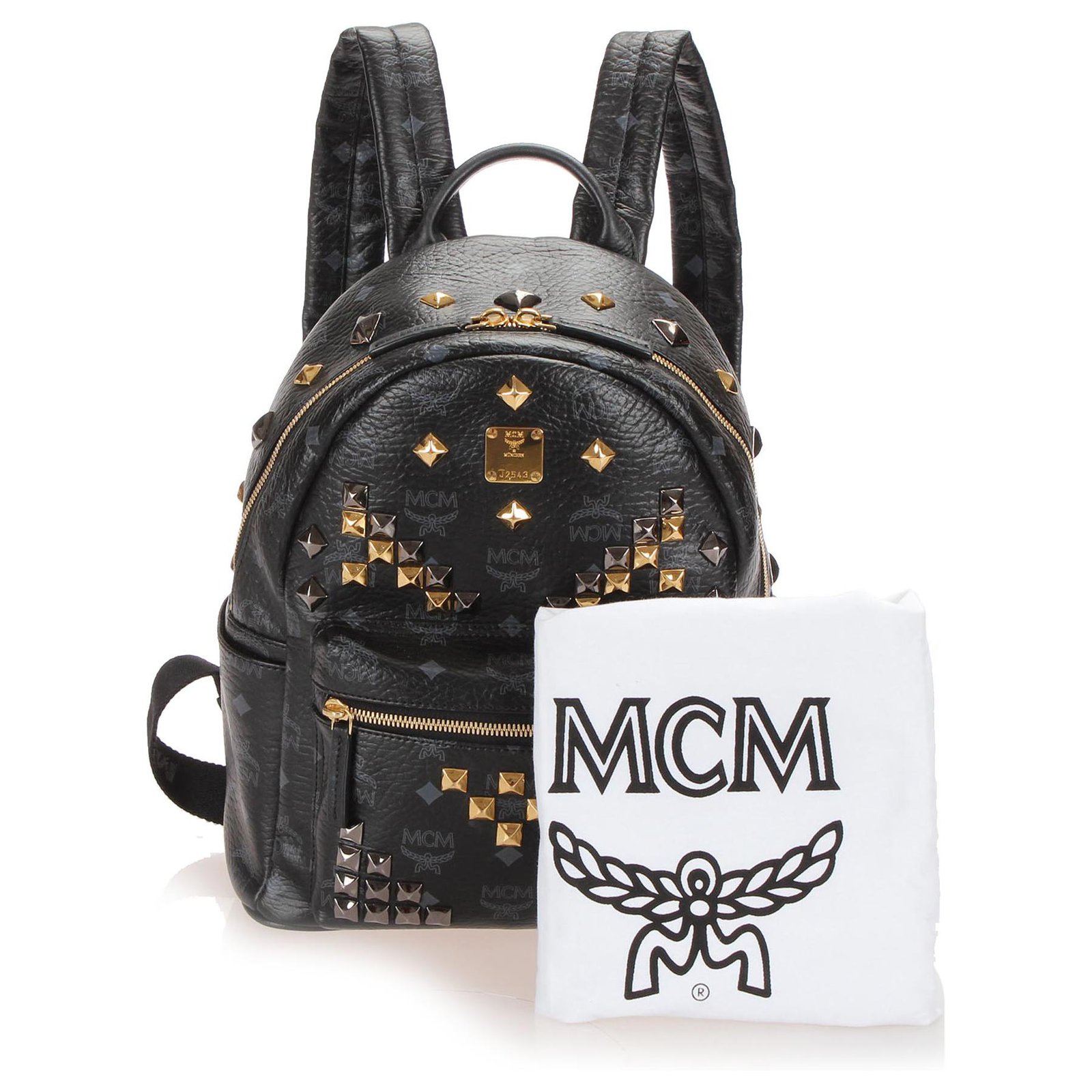 MCM Visetos Stark Backpack - Black Backpacks, Handbags - W3050675