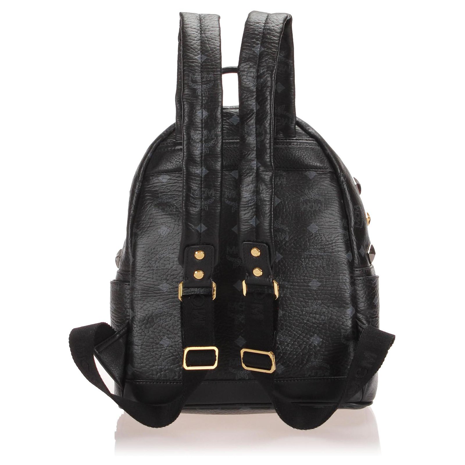 MCM Black Visetos Nylon Drawstring Backpack Leather Pony-style calfskin  Cloth ref.424507 - Joli Closet