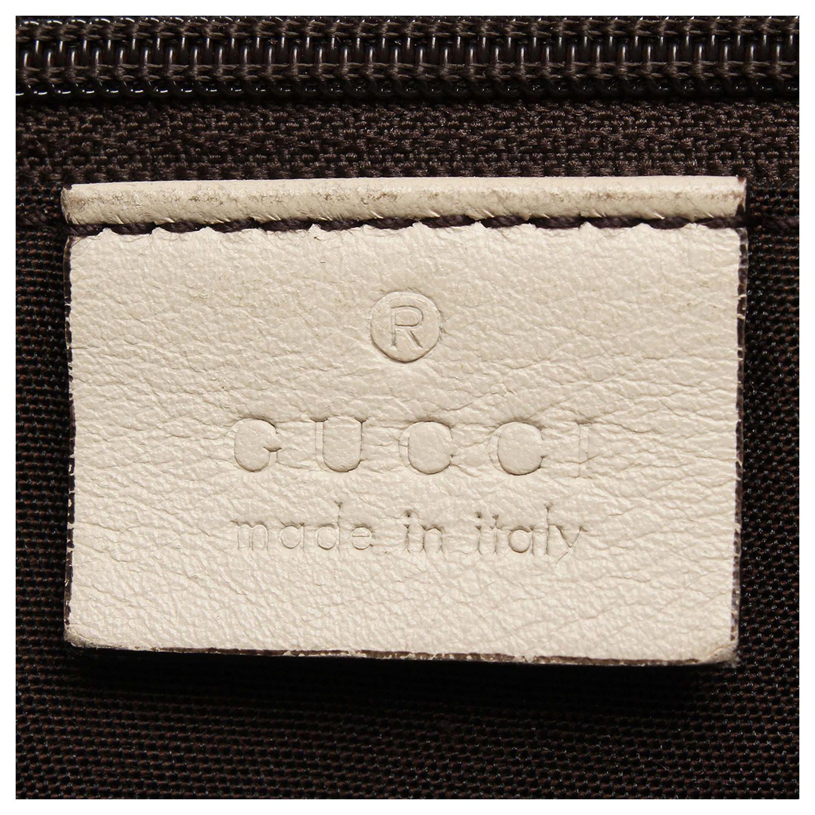 Gucci White Craft Canvas Tote Bag Brown Dark brown Leather Cloth Pony-style  calfskin Cloth ref.392570 - Joli Closet