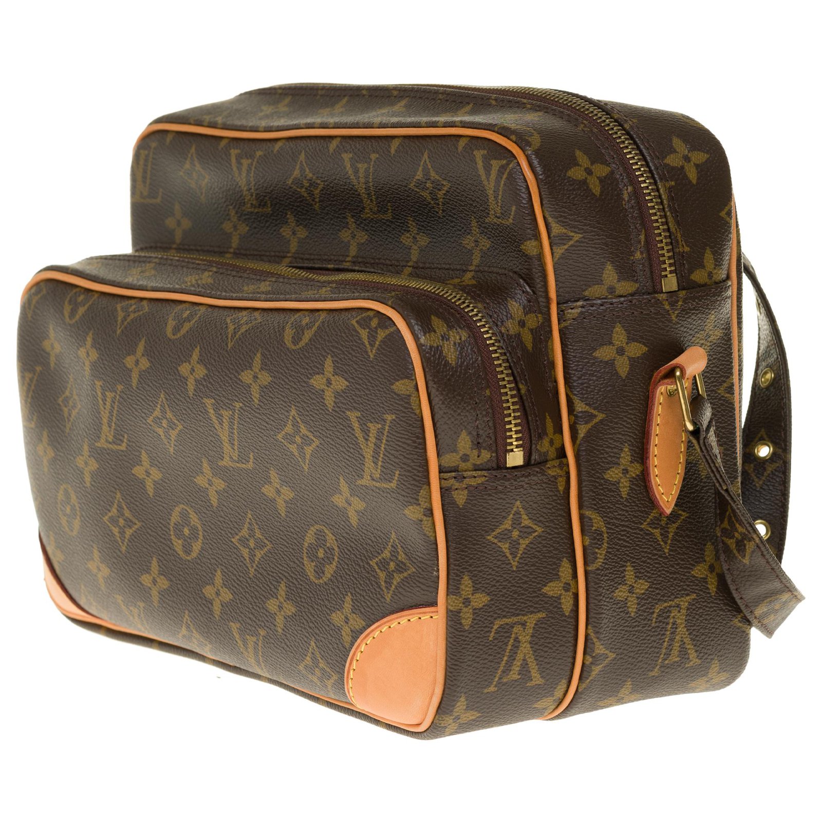 Nile cloth handbag Louis Vuitton Brown in Cloth - 37176545