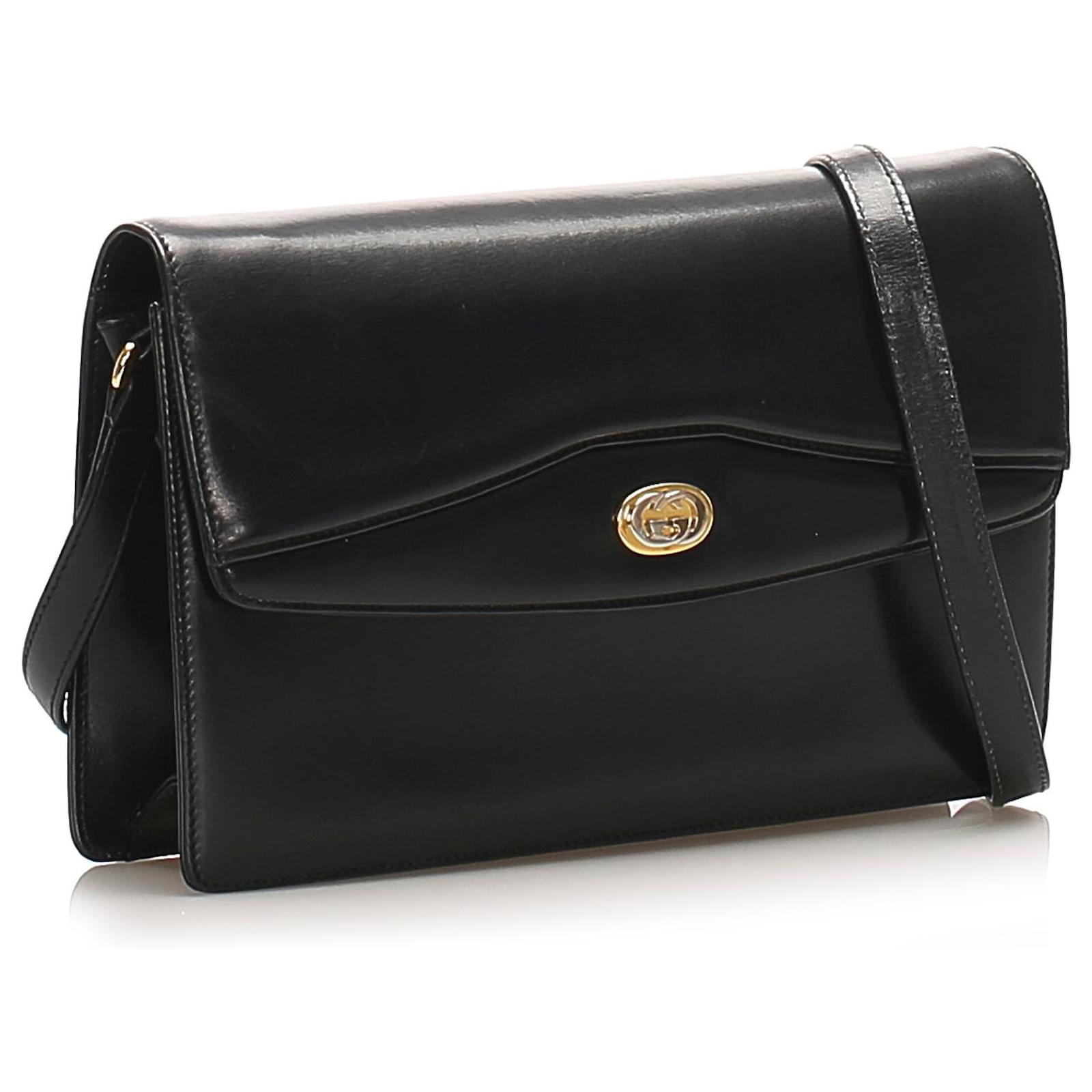 Gucci Black Leather Crossbody Bag Ponystyle calfskin ref.255200 Joli