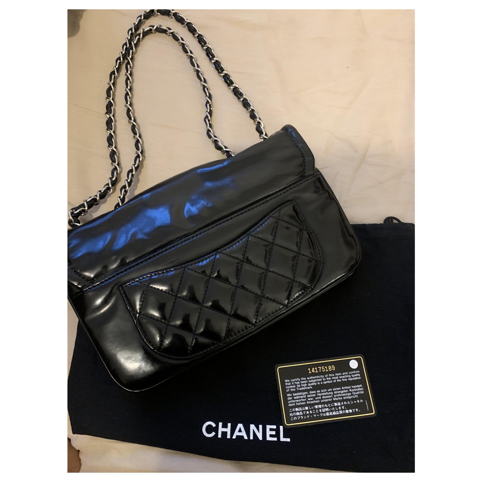 Chanel Patent Leather Lipstick Flap Shoulder Bag, Chanel Handbags