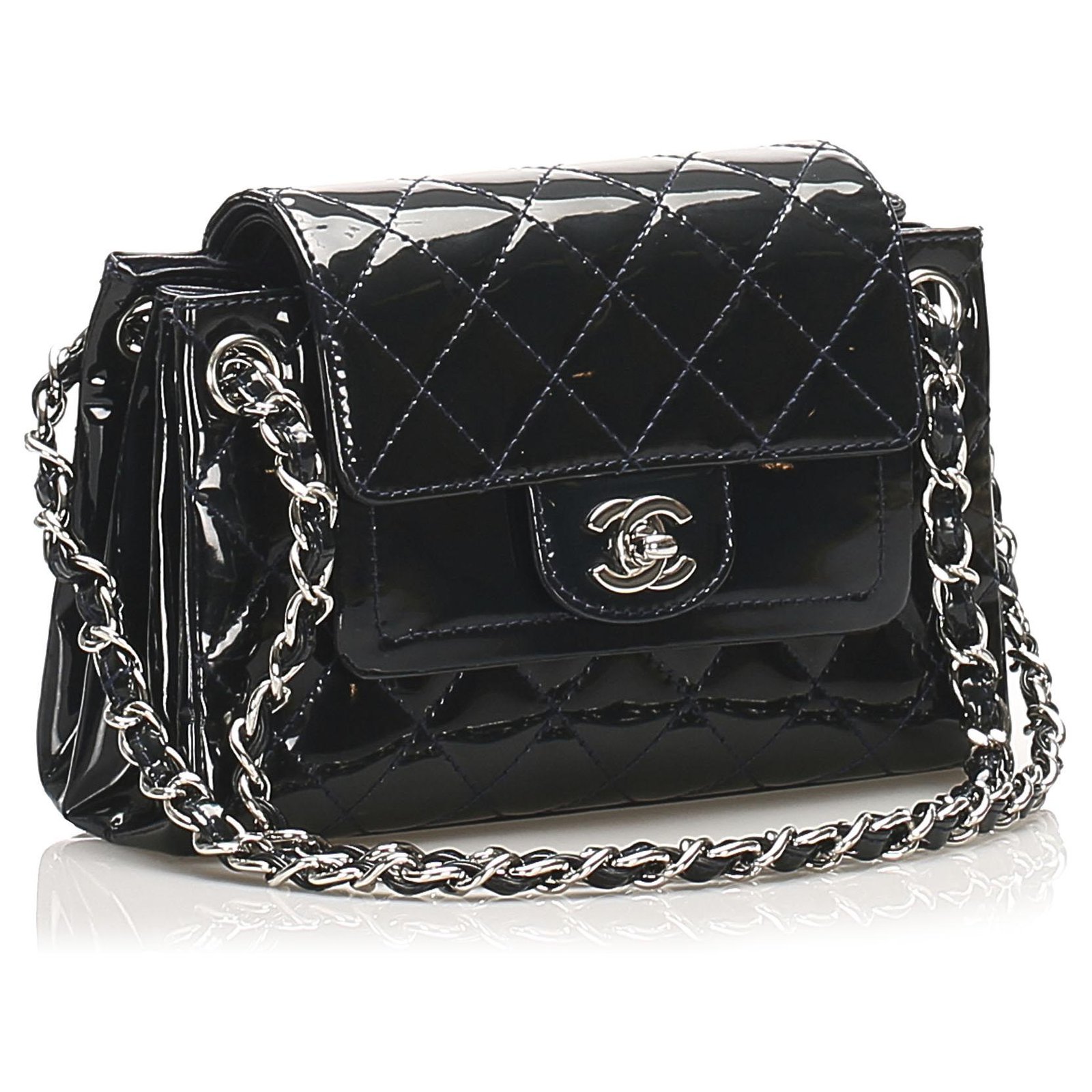 Chanel Blue CC Timeless Accordion Flap Bag – The Closet