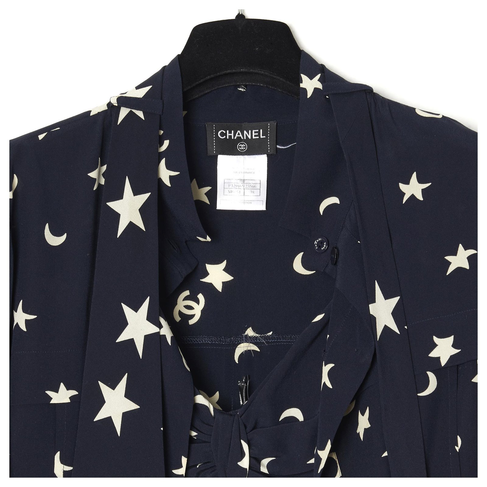 Silk blouse Chanel Ecru size 38 FR in Silk - 23455074