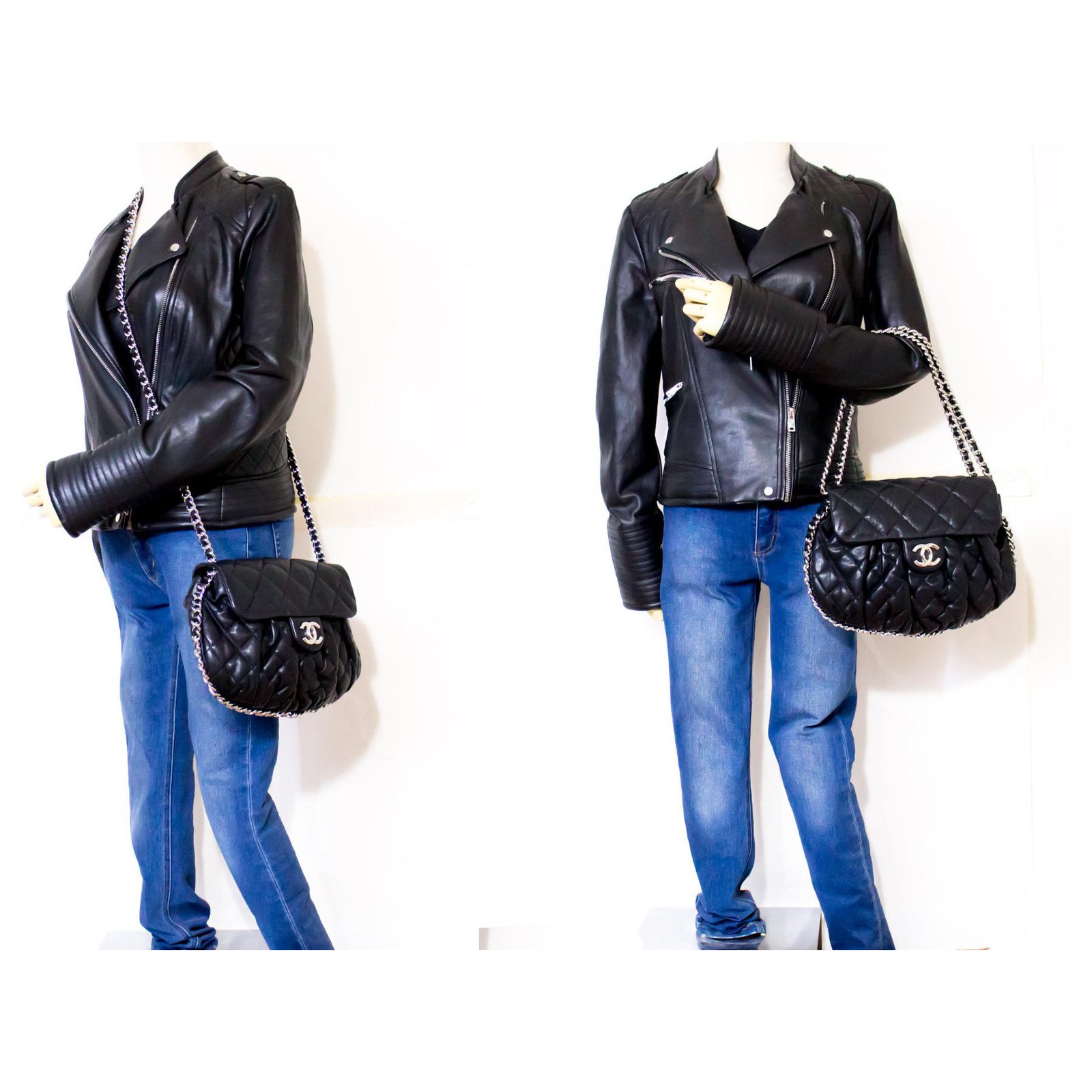 CHANEL Chain Around Shoulder Bag Crossbody Black calf leather Flap ref.257690  - Joli Closet