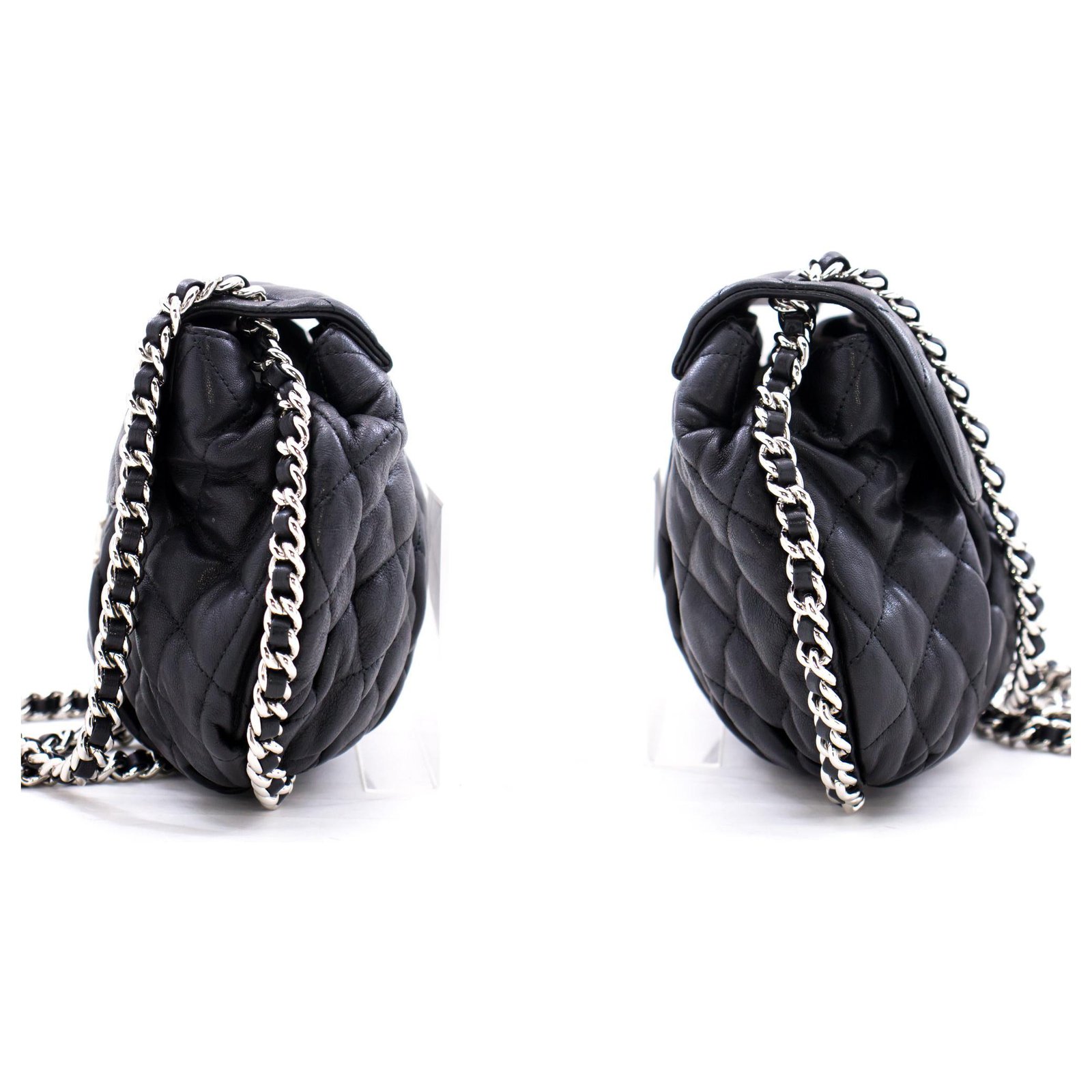chanel chain shoulder bag leather