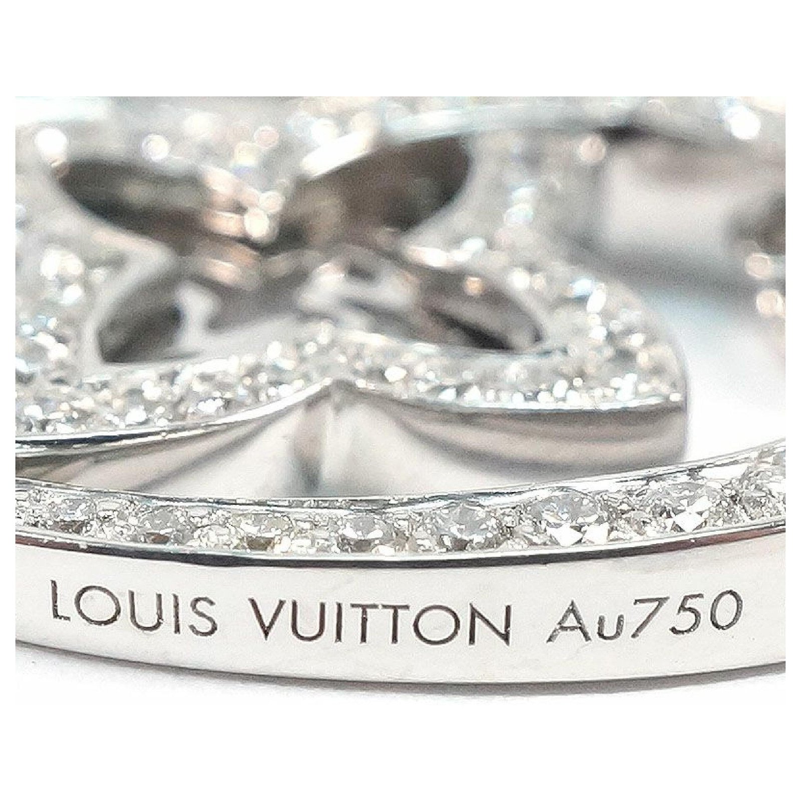 LOUIS VUITTON Pandantif cool PM K18WG diamond necklace Q93214 ref
