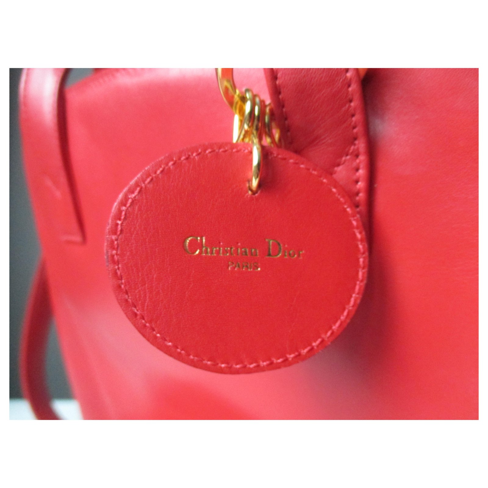 Christian Dior Vintage bag Dark red Leather ref.47708 - Joli Closet
