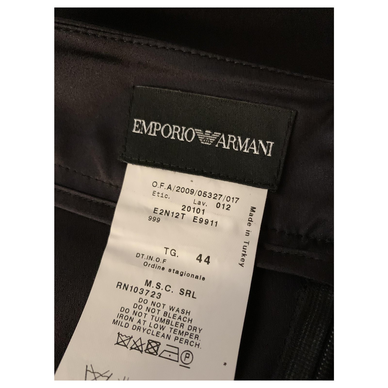 Emporio Armani black silk skirt  - Joli Closet