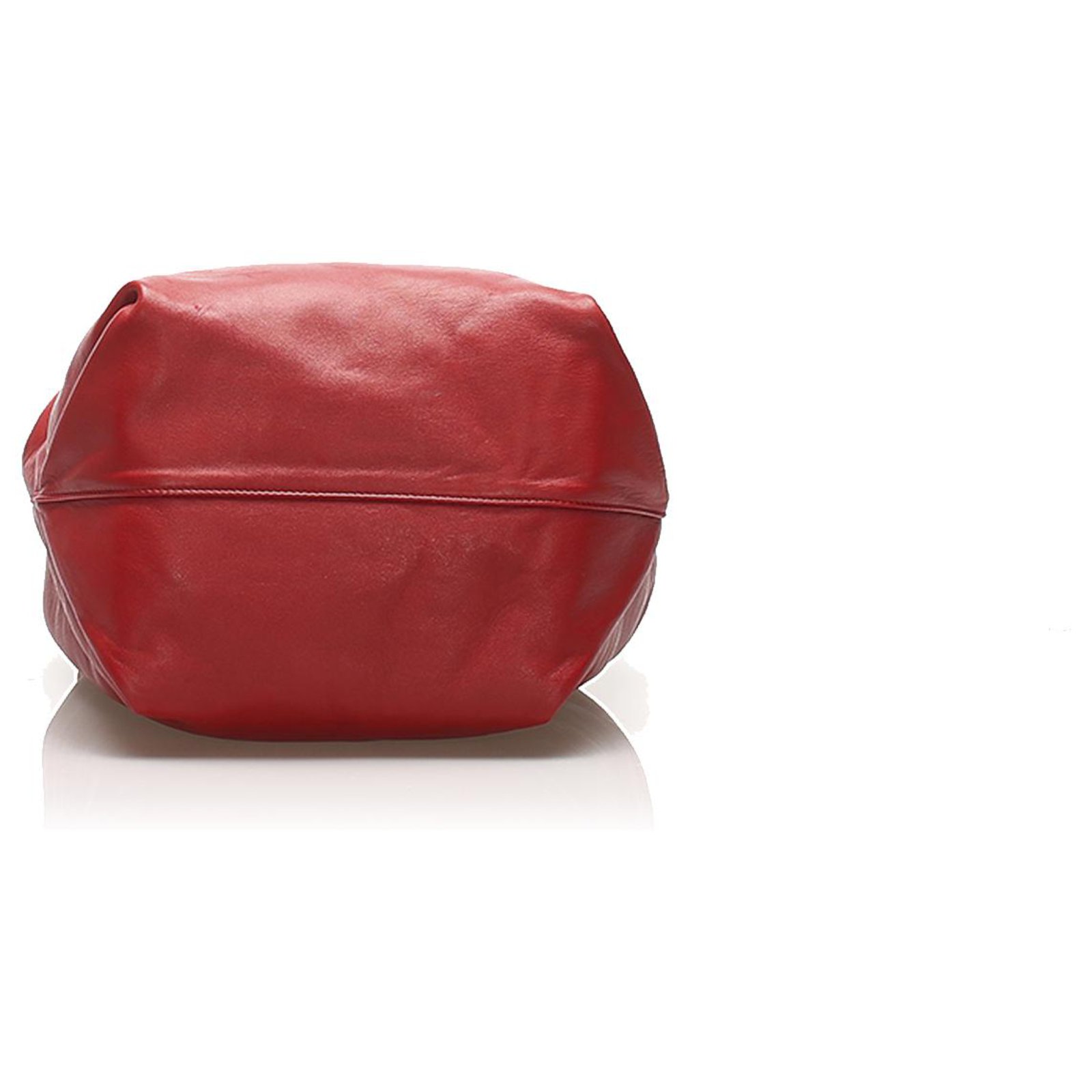 Autre Marque YSL Red Monogram Suede Bucket Bag Dark red Leather Pony-style  calfskin ref.242635 - Joli Closet
