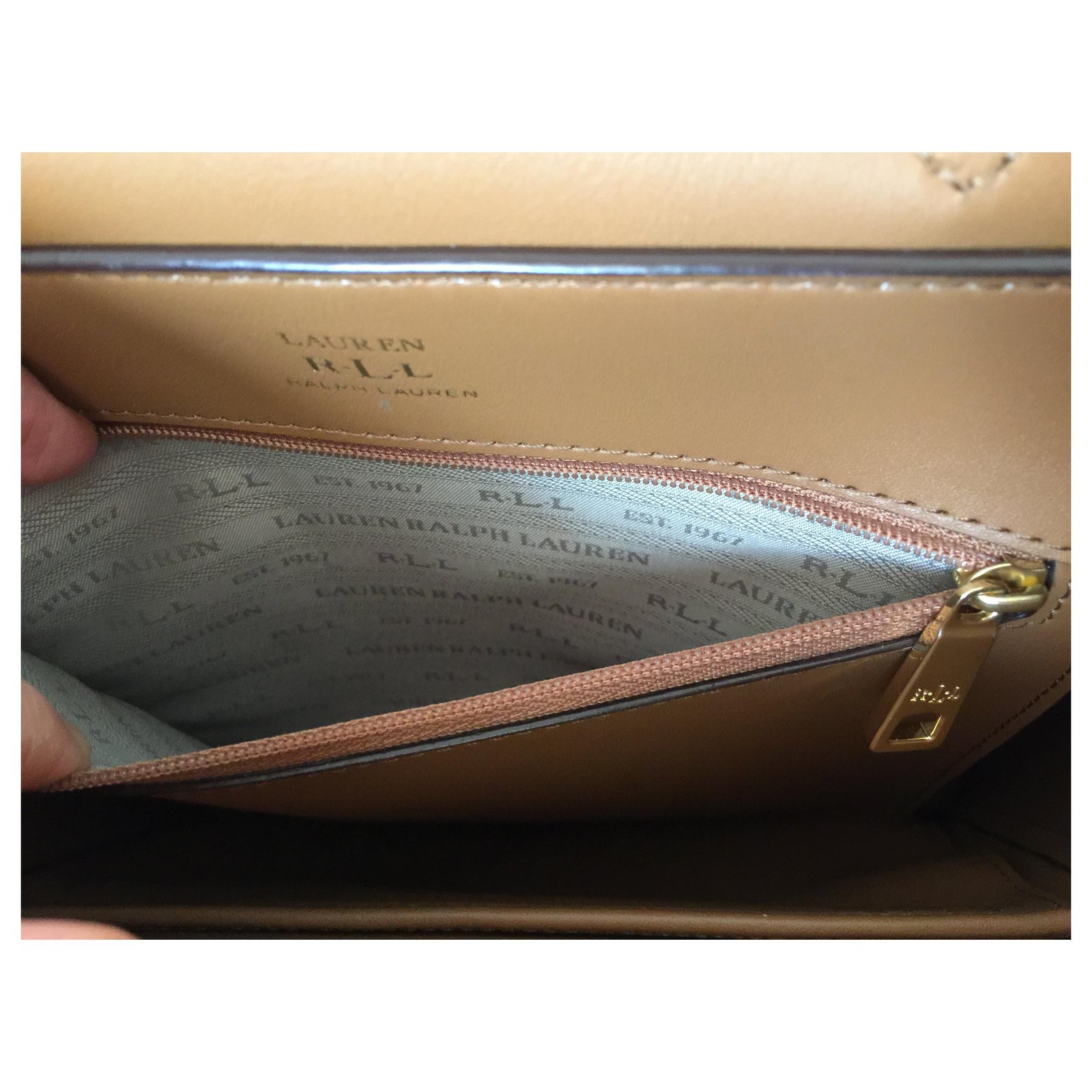 Ralph Lauren Handbags Caramel Leather ref.367217 - Joli Closet