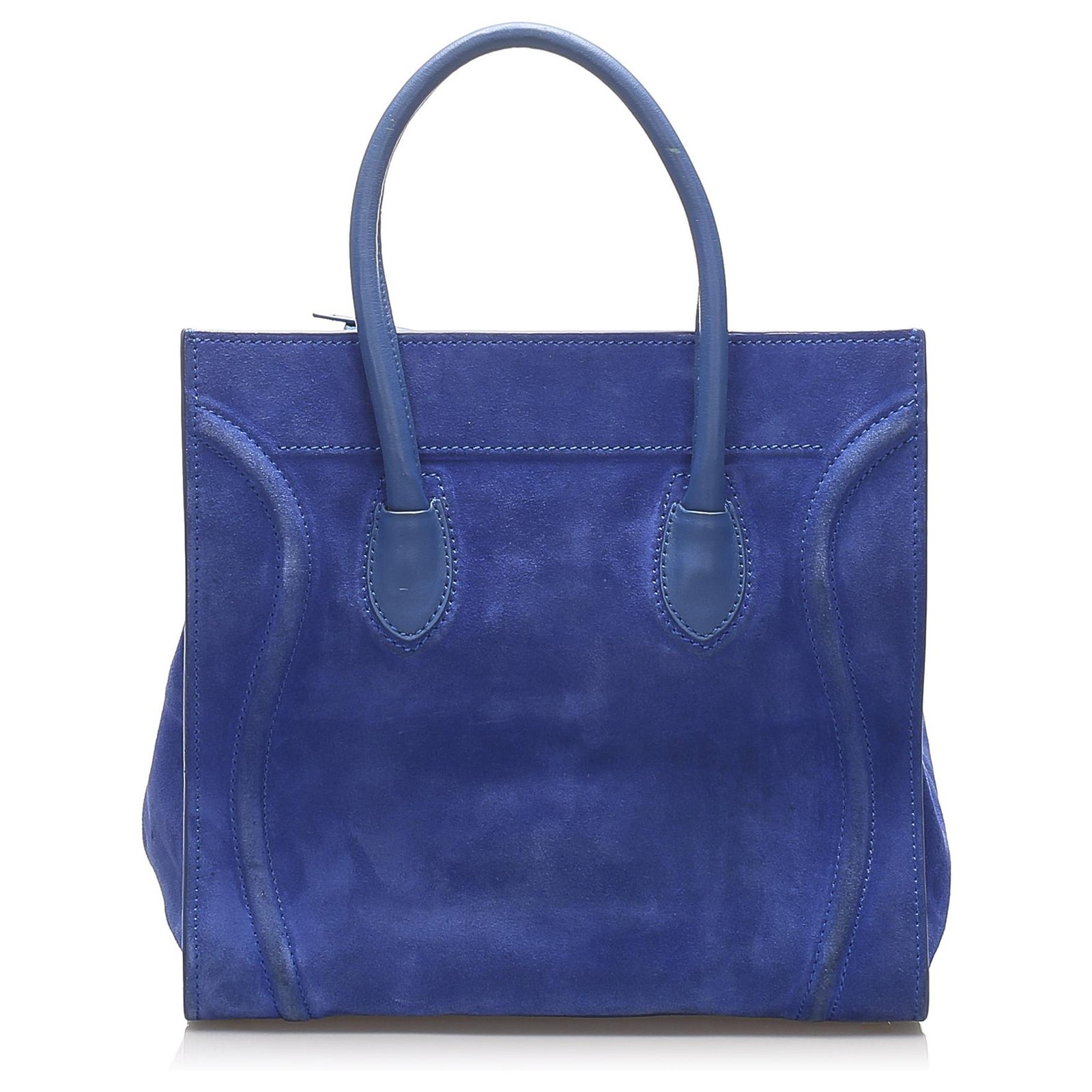 Céline Celine Blue Phantom Suede Leather Handbag ref.260080 - Joli Closet