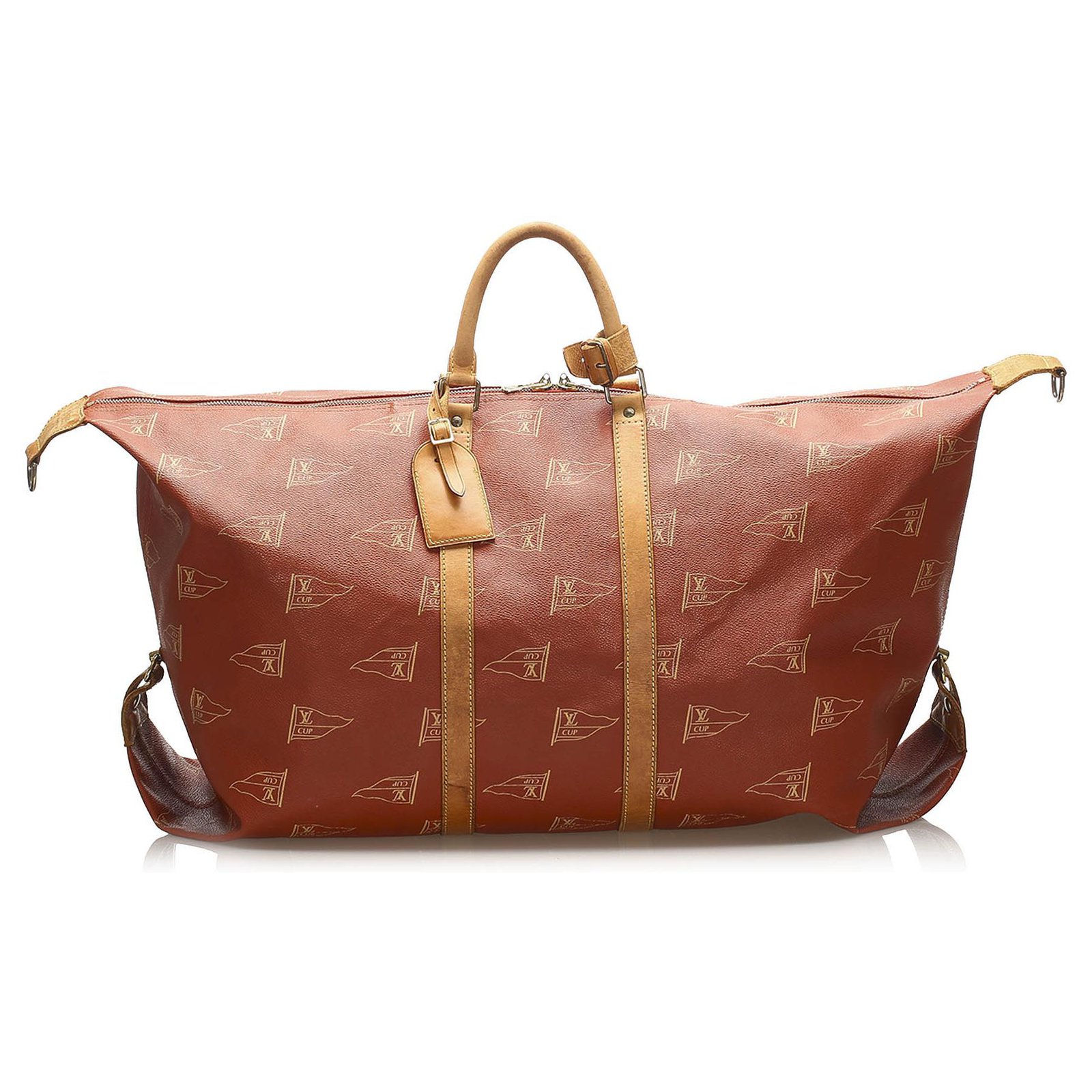 Louis Vuitton Pink 1995 LV Cup Travel Bag White Leather Plastic Pony-style  calfskin ref.260946 - Joli Closet