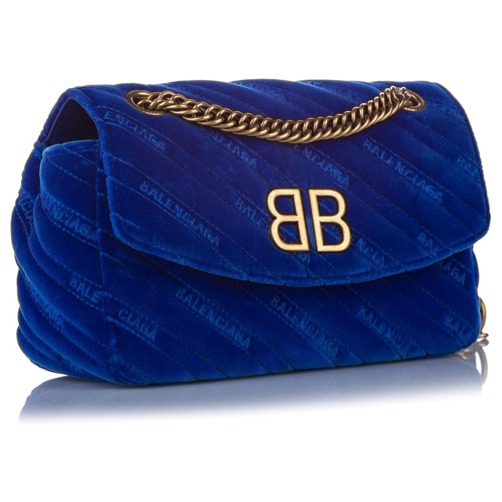 BALENCIAGA Twiggy 421394 2Way Shoulder Bag Hand Bag Leather Blue Used Japan  | eBay