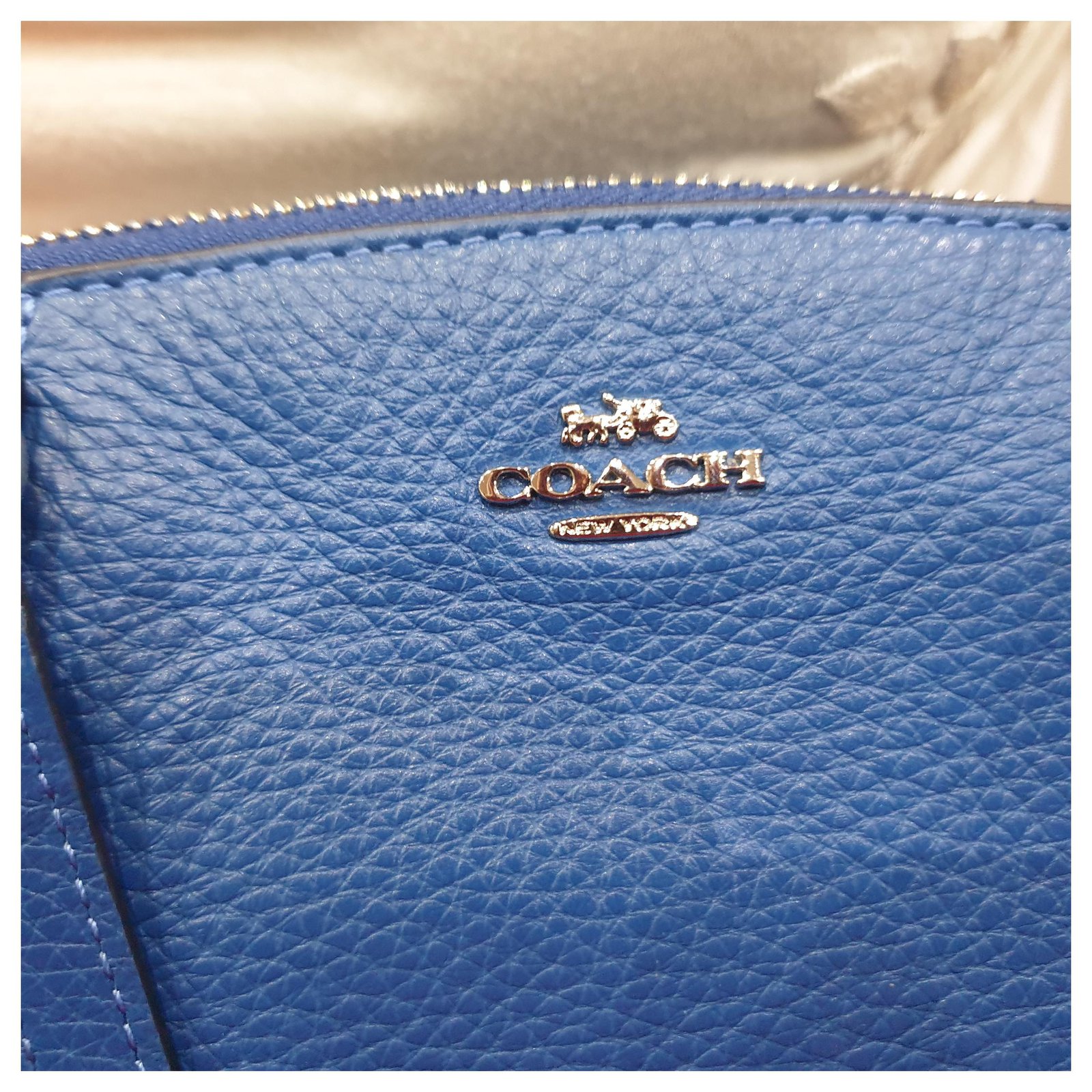 Coach blue shoulder bag Leather ref.261809 - Joli Closet