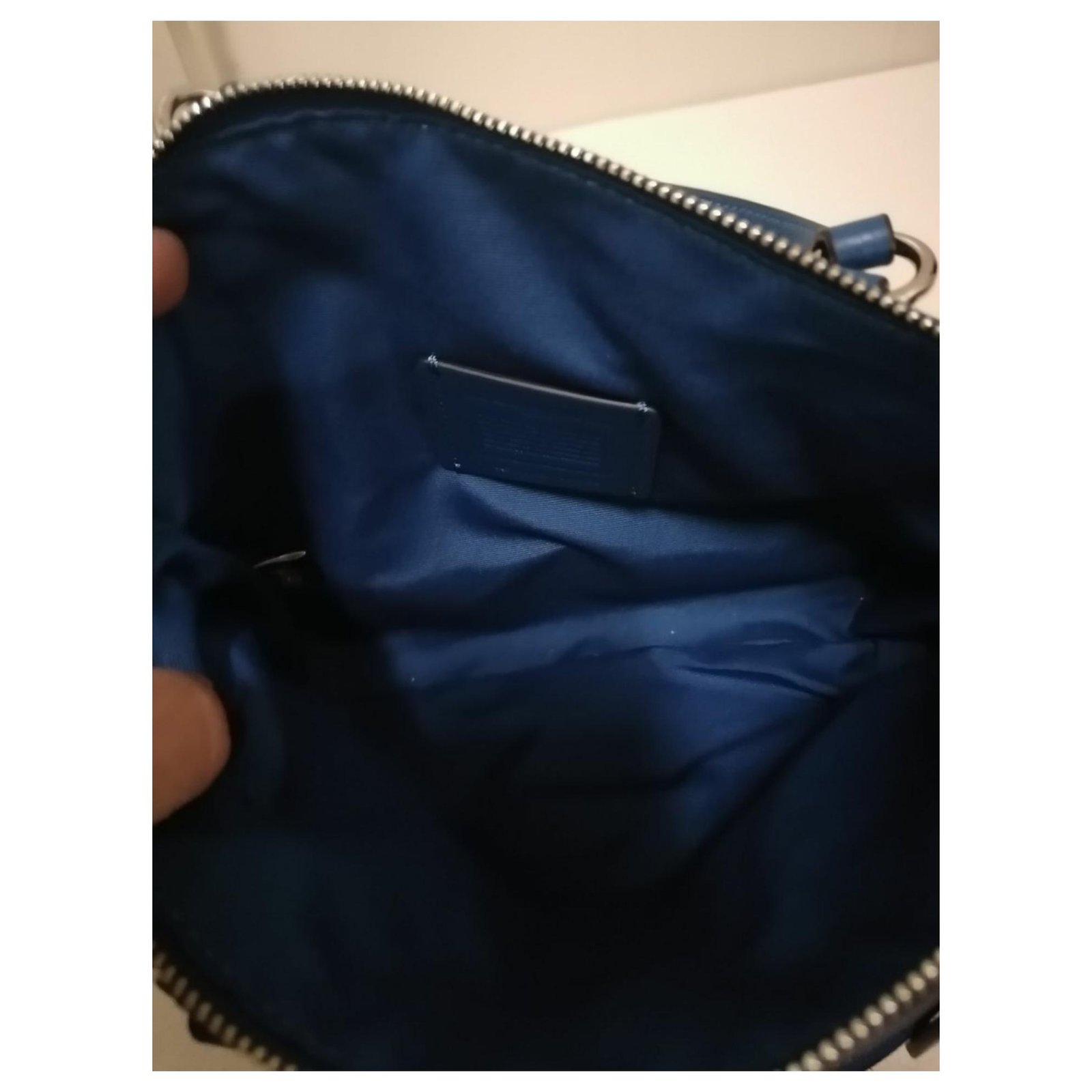 Coach Navy blue Leather ref.745939 - Joli Closet