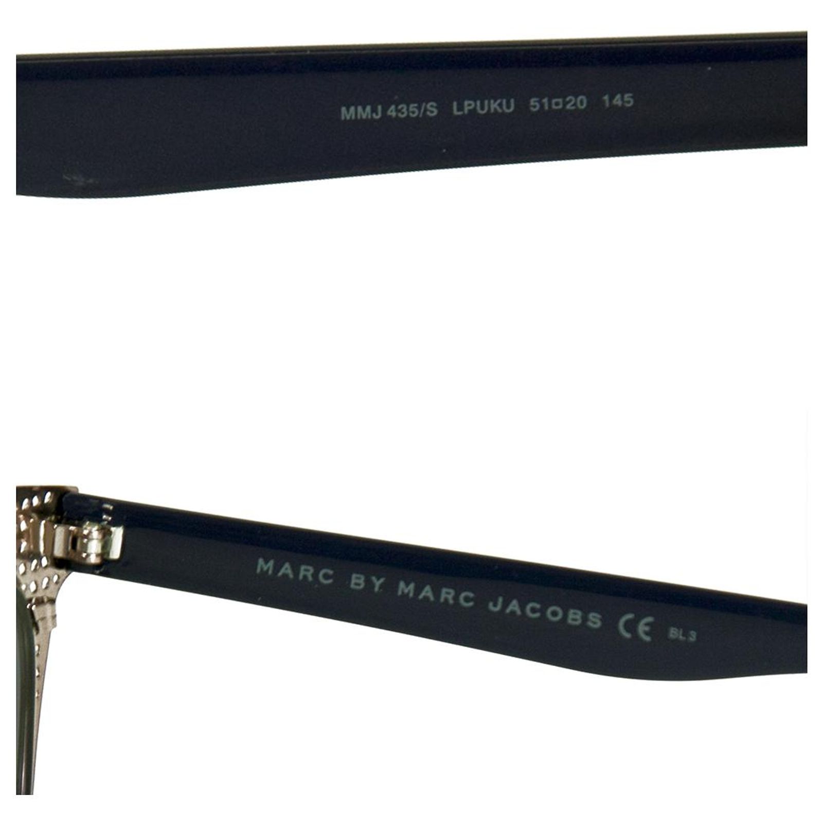 Marc by Marc Jacobs MMJ 435/S Blue Silver Metal Grid Cut 