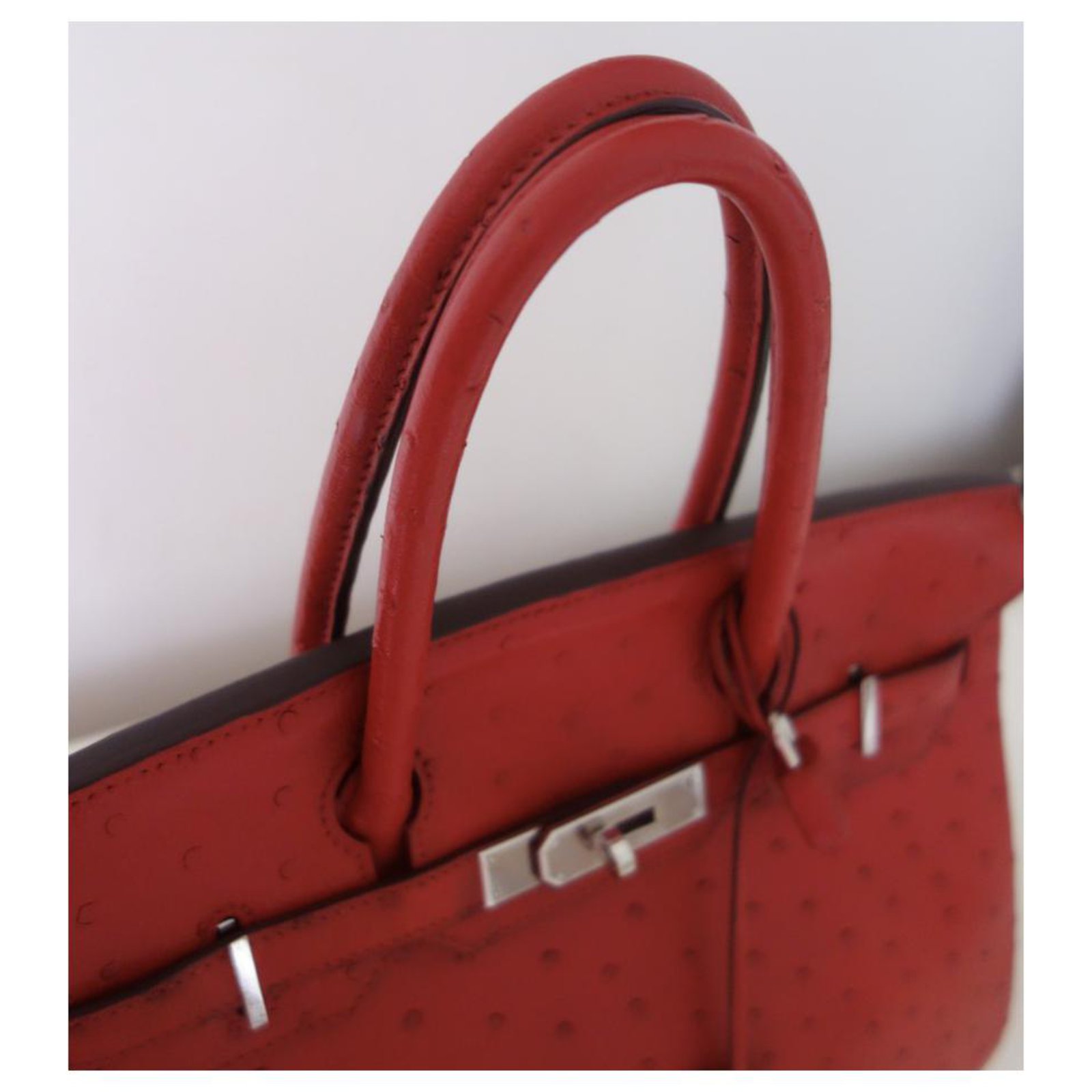 Hermès HERMES BIRKIN BAG 30 ALLIGATOR Red Orange Coral Exotic leather  ref.609638 - Joli Closet