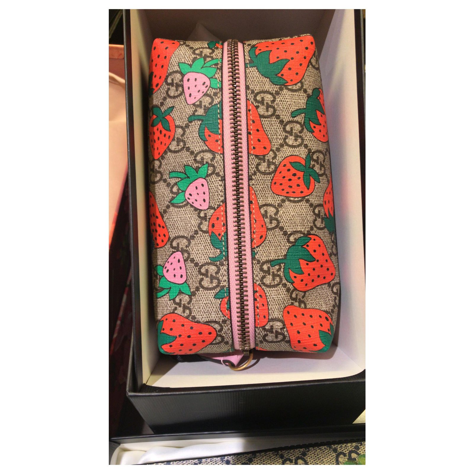 Gucci strawberry cosmetic online case