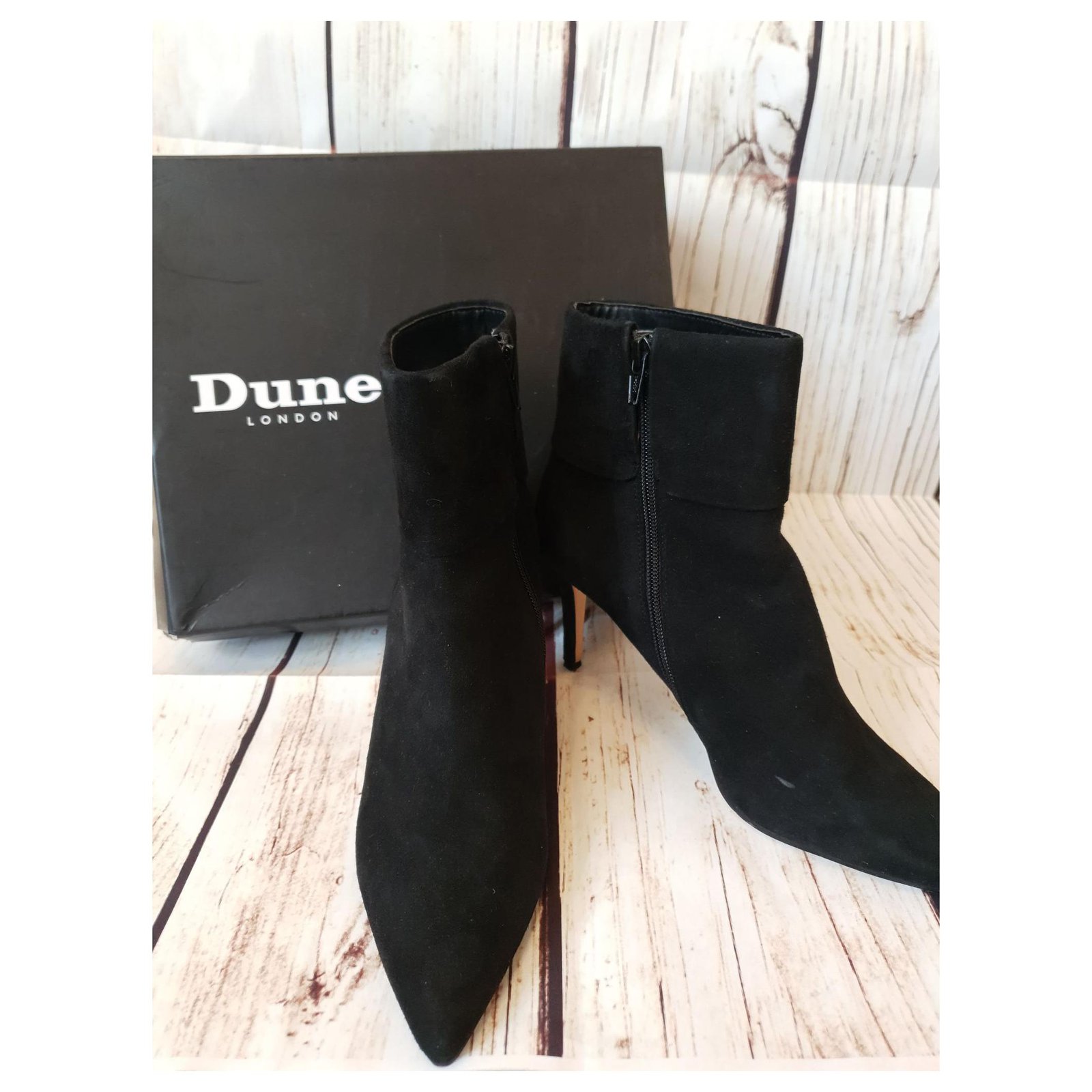 black suede boots dune