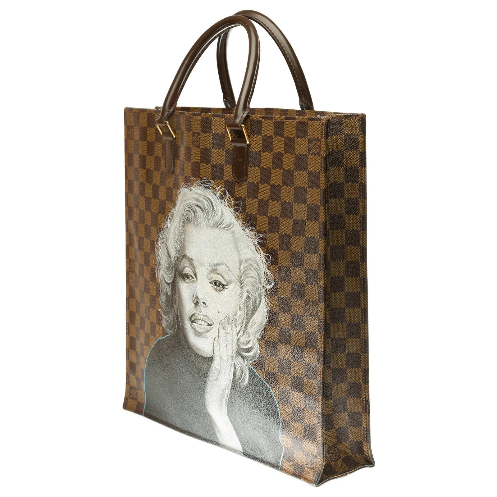 Splendid Louis Vuitton Plat handbag in ebony checkerboard