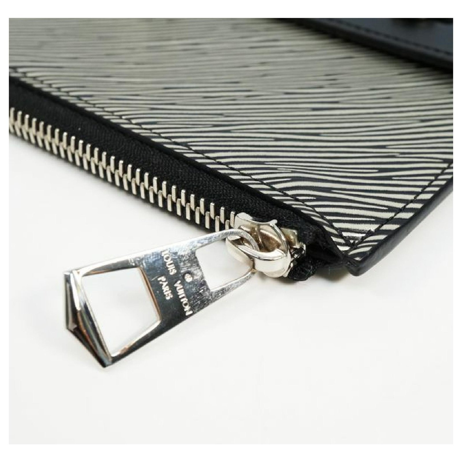 Louis Vuitton Pochette Pratt Mens clutch bag M62092 black x silver