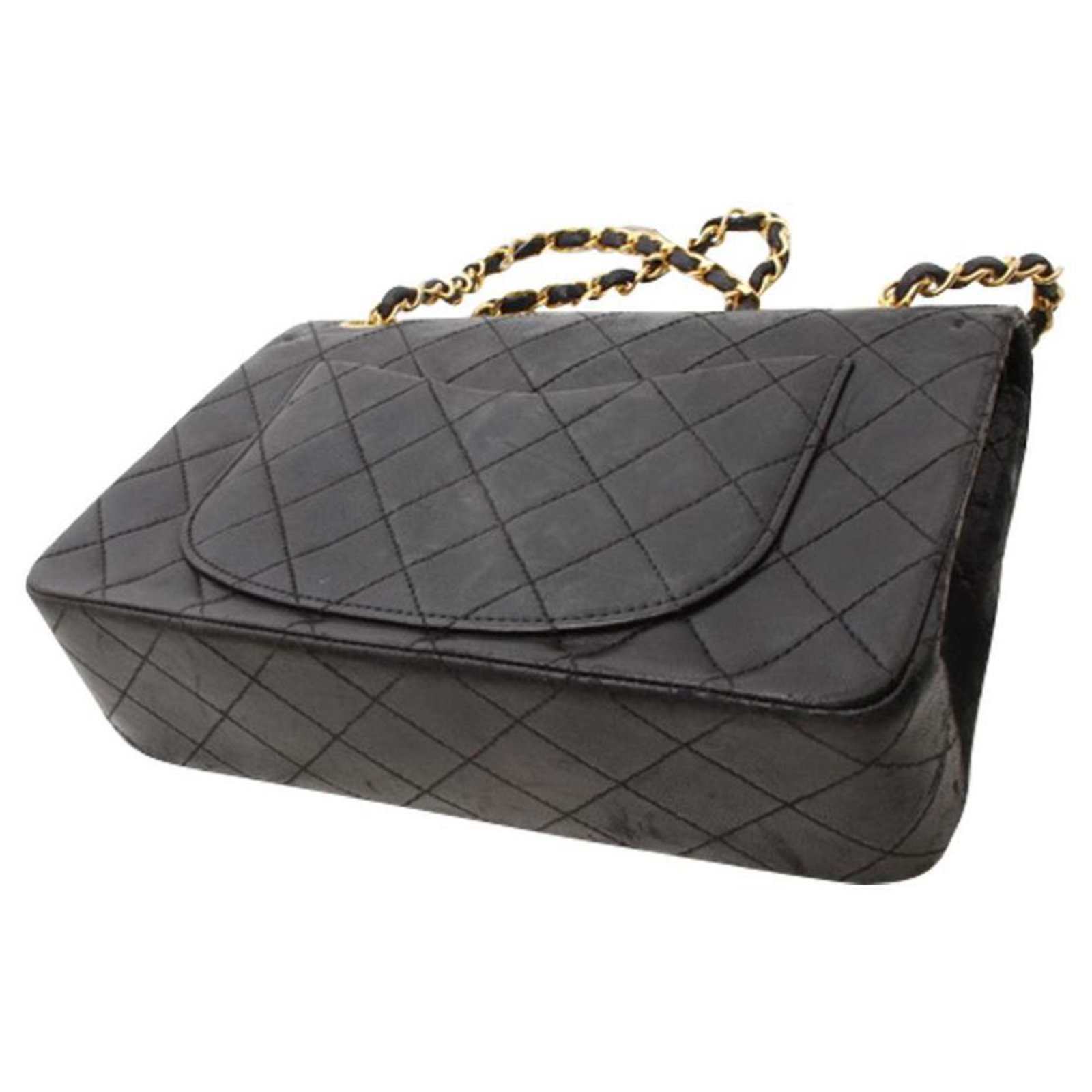 Chanel Timeless Schwarz Leder Ref 245891 Joli Closet