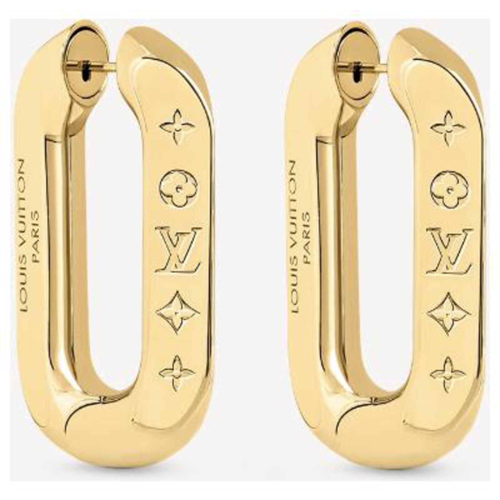 Louis Vuitton LV Edge earings Gold hardware Metal ref.264986