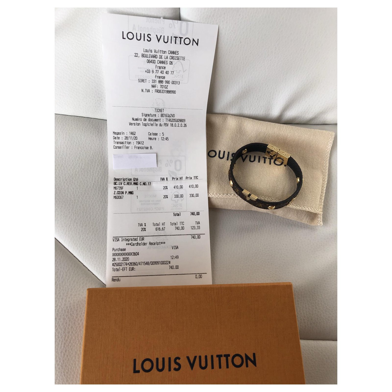 Louis Vuitton - Louisette bracelet authentic receipt. must sell! send  offers on Designer Wardrobe