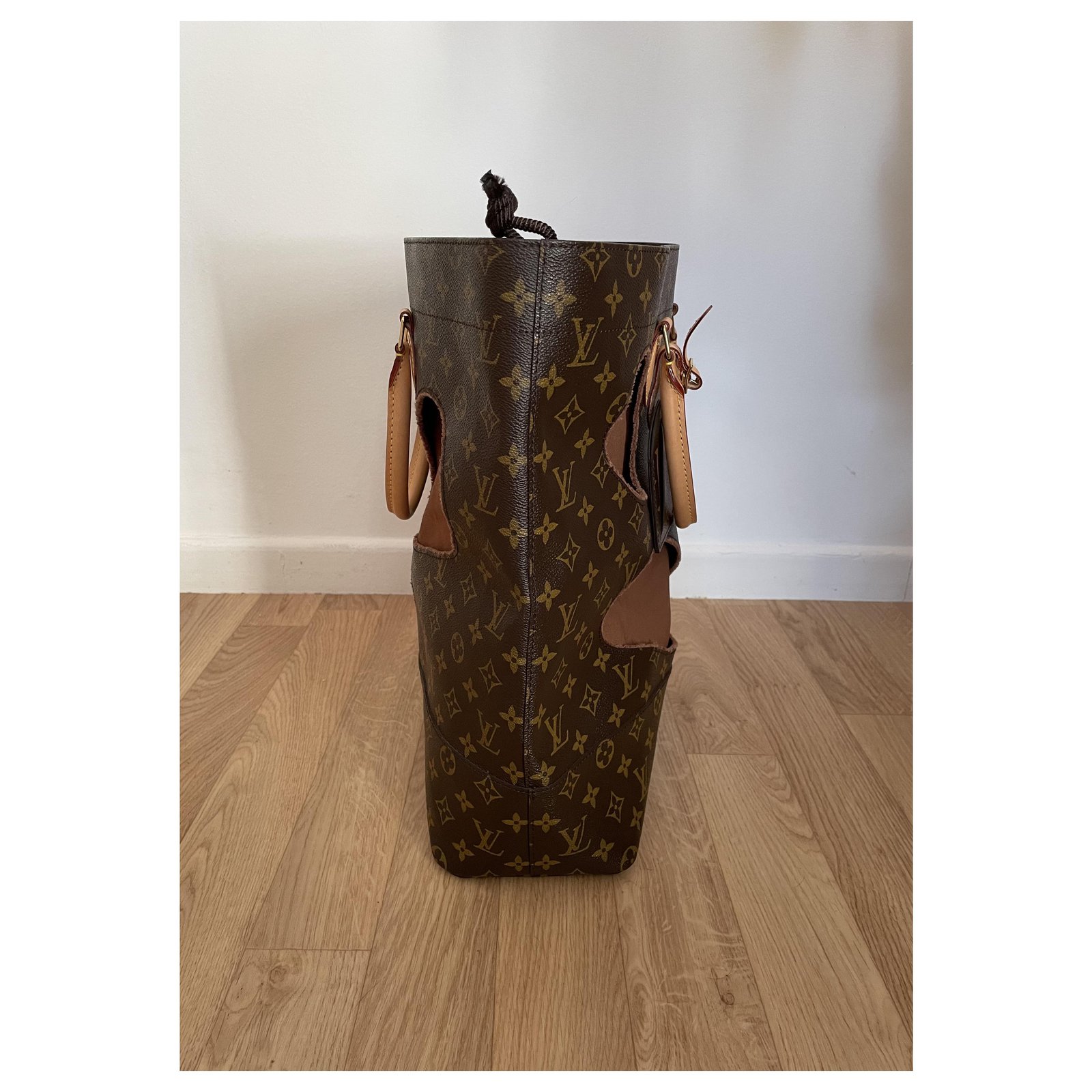 Plat by rei kawakubo leather tote Louis Vuitton Brown in Leather