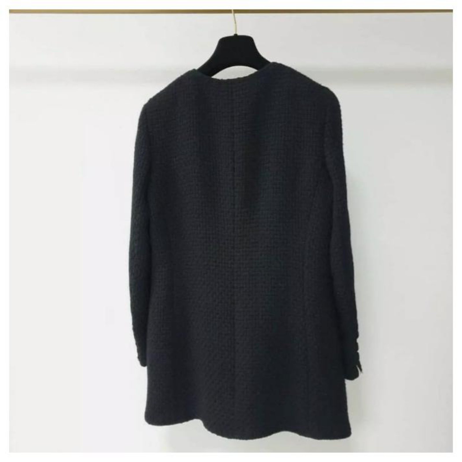 Chanel Black Wool Jacket Sz.42 ref.265654 - Joli Closet
